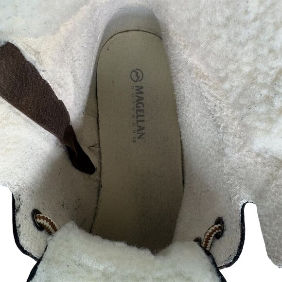 Magellan Outdoors Faux Suede Fur Lined Lace-Up Boots – Brown, Size 10M - Picture 6 of 13